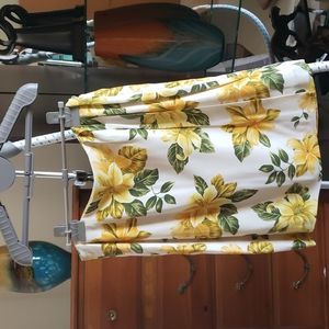 Vintage Chaus Ivory Floral Skirt Size 16